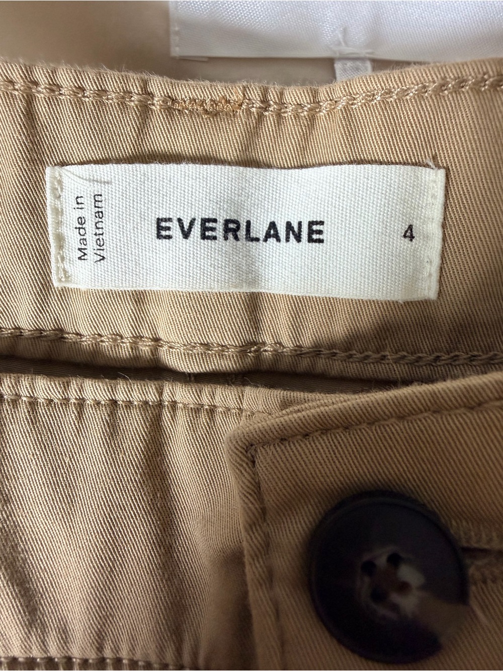 Everlane Relaxed Utility Cargo Wide Leg Pant Brown Khaki Size 4 - Picture 4 of 11